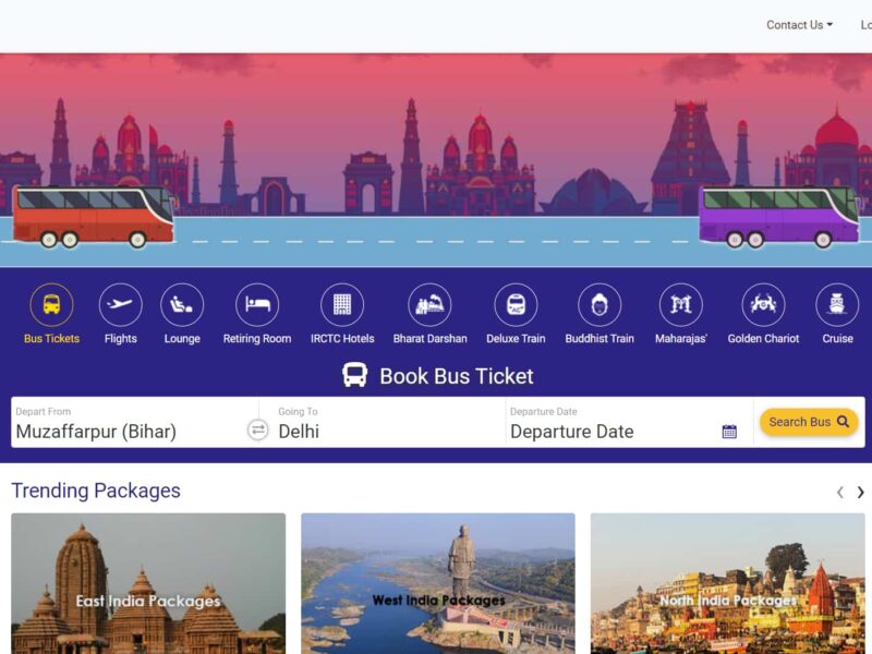 irctc online bus ticket booking service