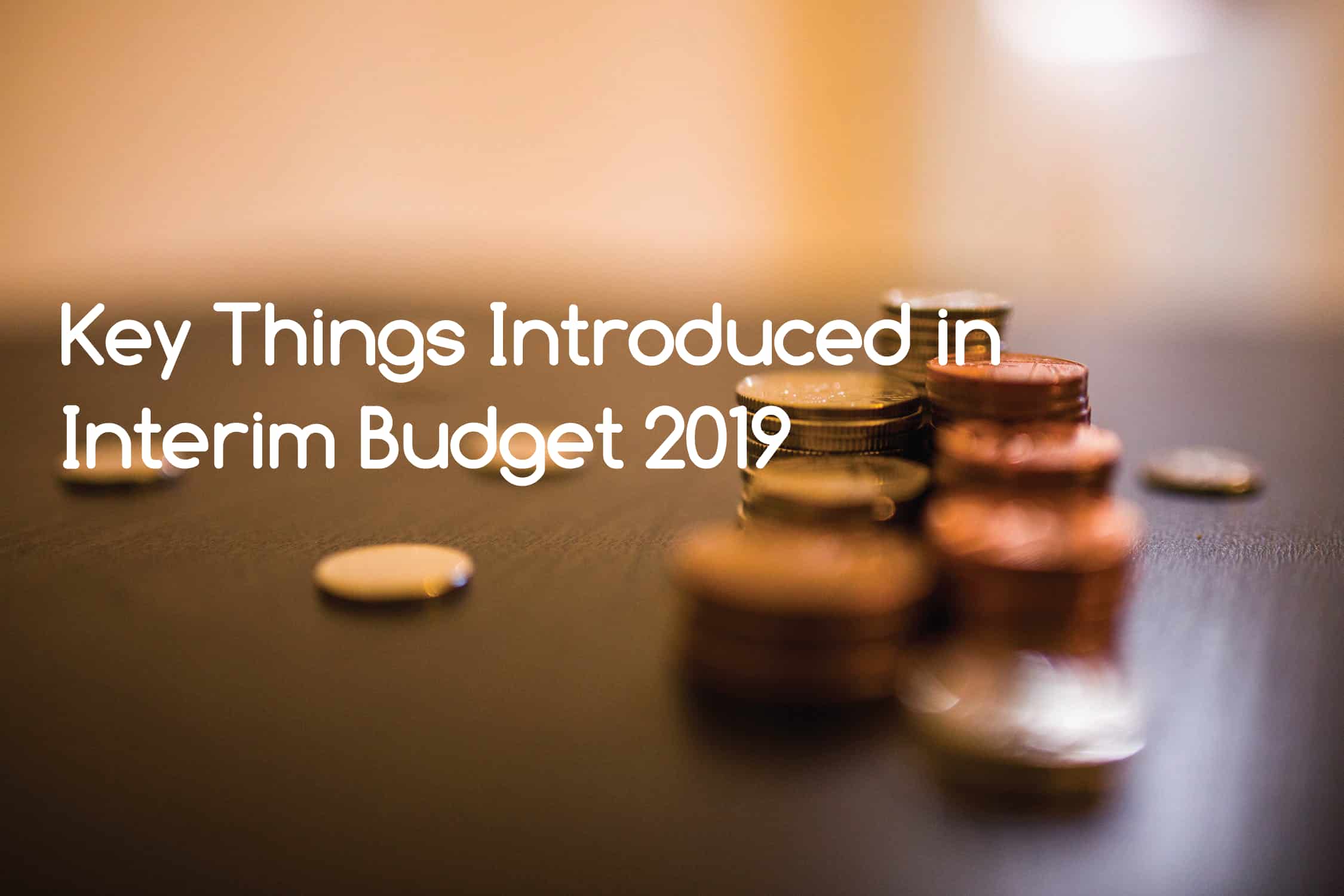 Interim Budget 2019 Key Things