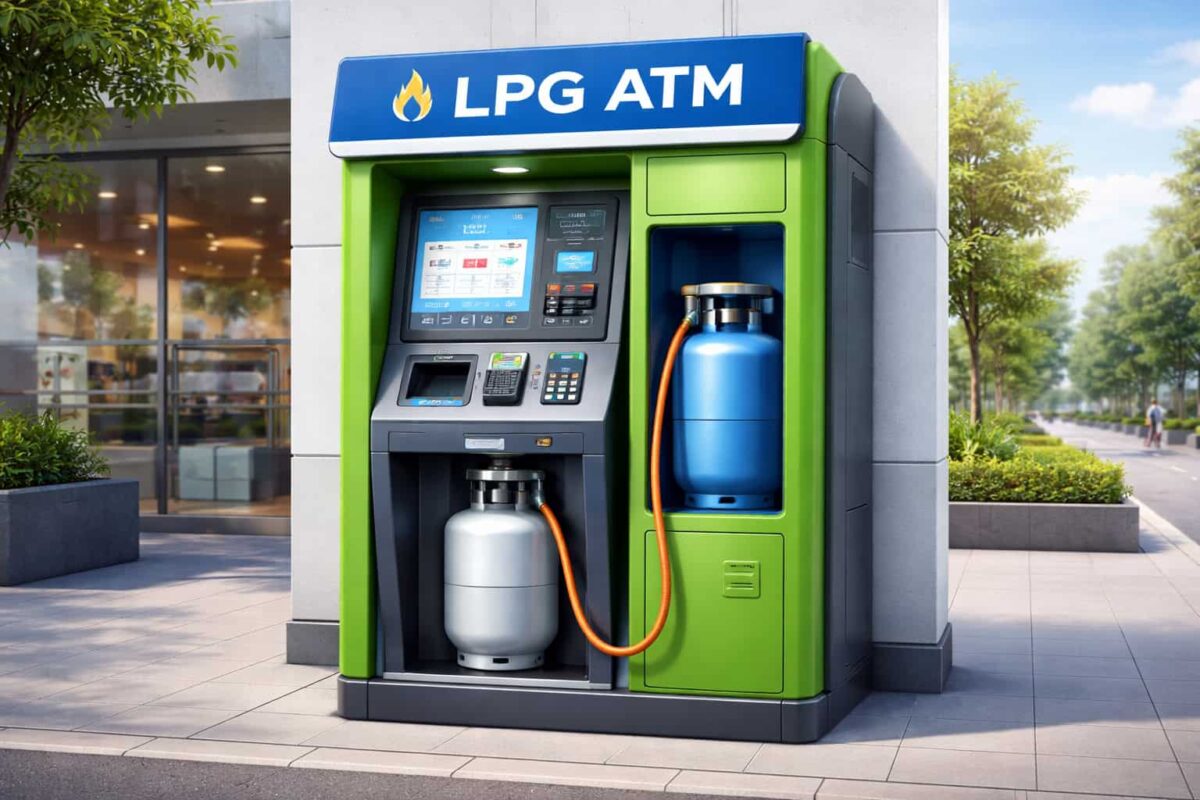 Gurgaon now has a 24x7 LPG ATM in Sohna for fast cylinder exchange. The LPG vending machine swaps an empty cylinder for a filled one in about 2 to 3 minutes.